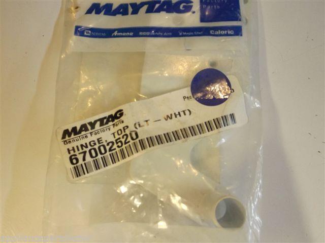 Maytag Amana Gaggenau Refrigerator 67002520 HINGE, TOP (LT, WHT) NEW IN BOX Maytag Amana Gaggenau Refrigerator 67002520 HINGE, TOP (LT, WHT) NEW IN BOX